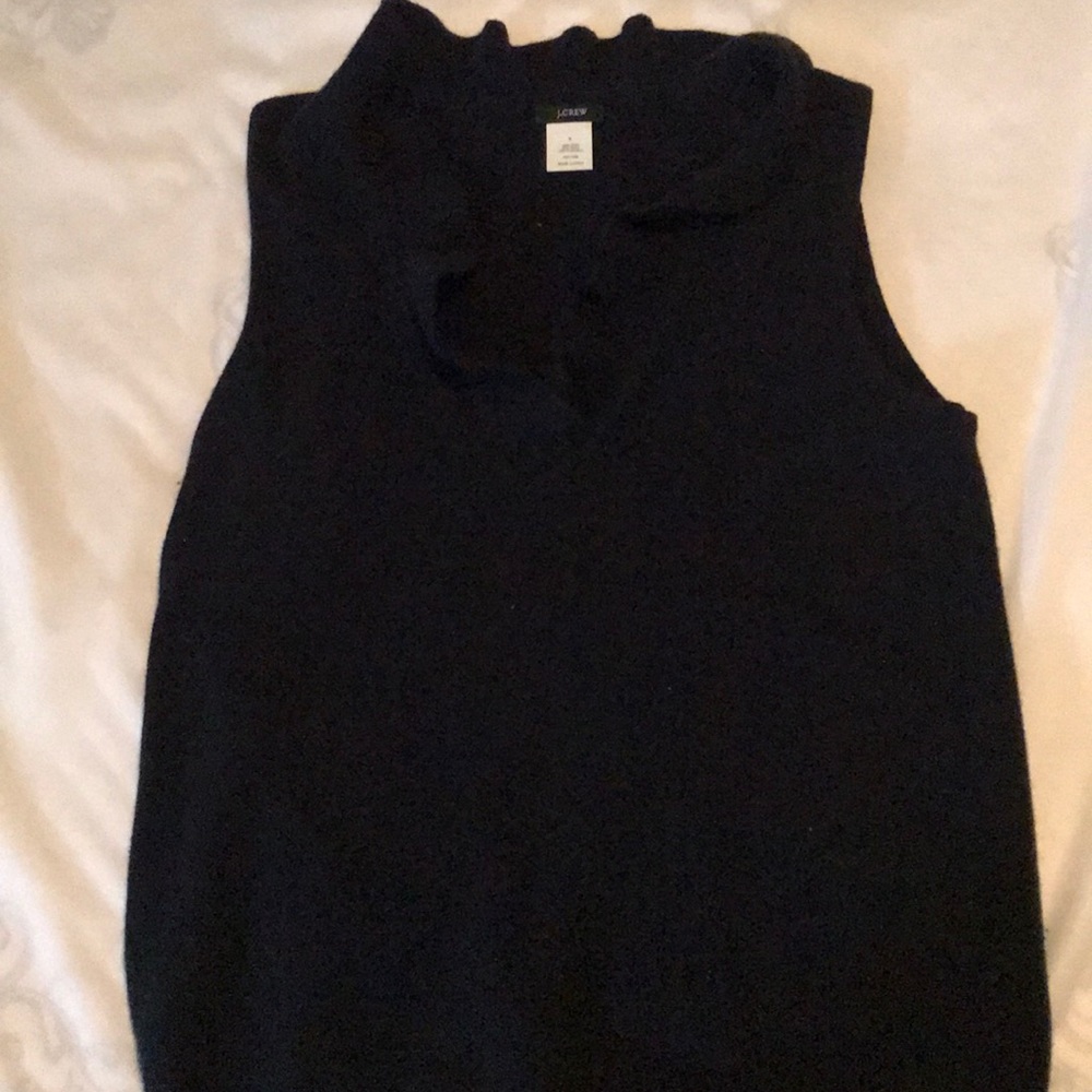 J. Crew sweater vest with frilly neck
